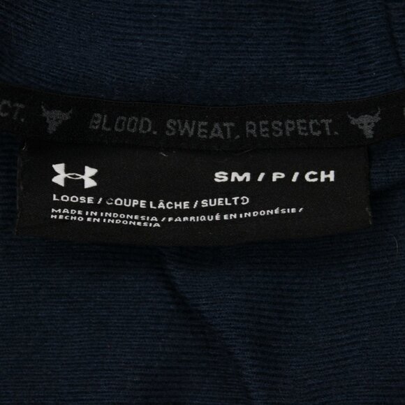 Project Rock Jacket Mens Small Blue Under Armour UA Full Zip Woven Hooded Coat - Picture 7 of 14